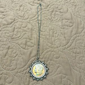 1890 rare Pluribus, one dollar coin necklace